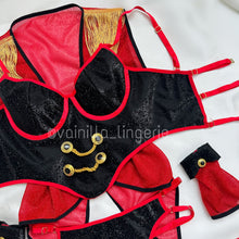 Cargar imagen en el visor de la galería, Set Domadora Negro con rojo
