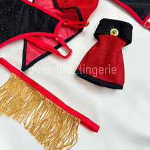 Cargar imagen en el visor de la galería, Set Domadora Negro con rojo