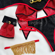 Cargar imagen en el visor de la galería, Set Domadora Negro con rojo