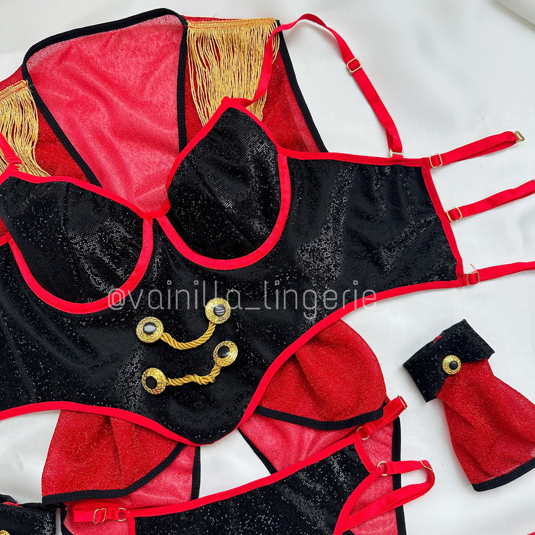 Set Domadora Negro con rojo