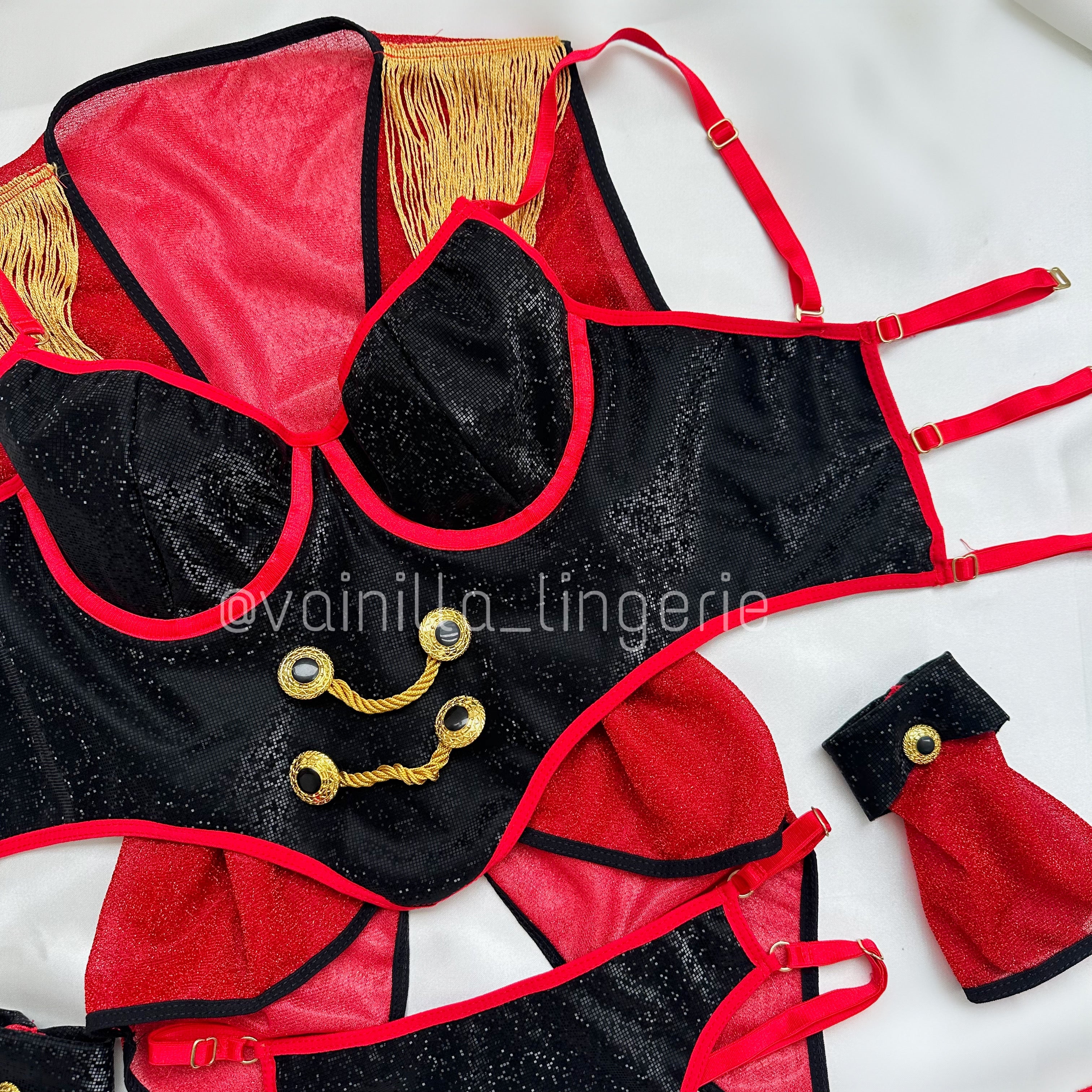 Set Domadora Negro con rojo