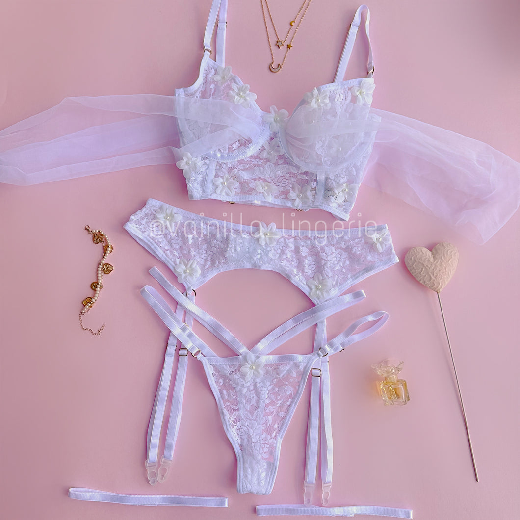 Set Floral Blanco