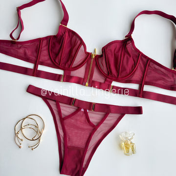 Set Velvet Vinotinto