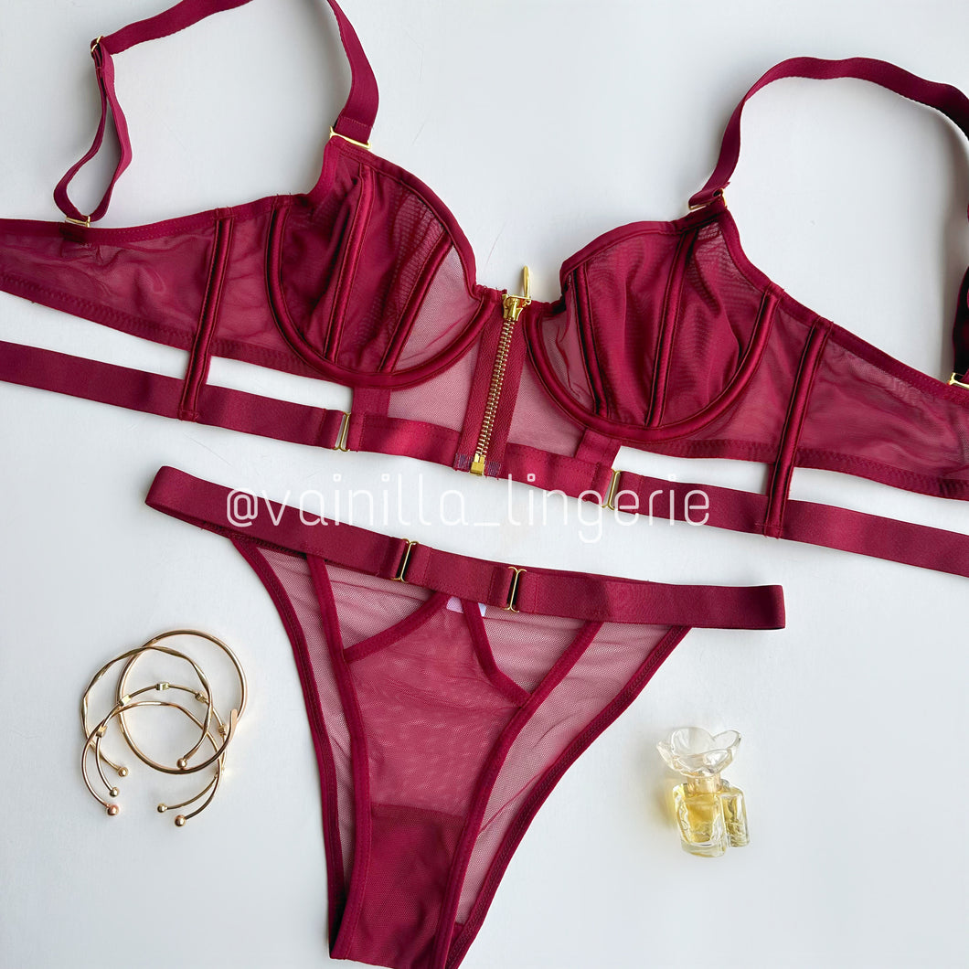 Set Velvet Vinotinto