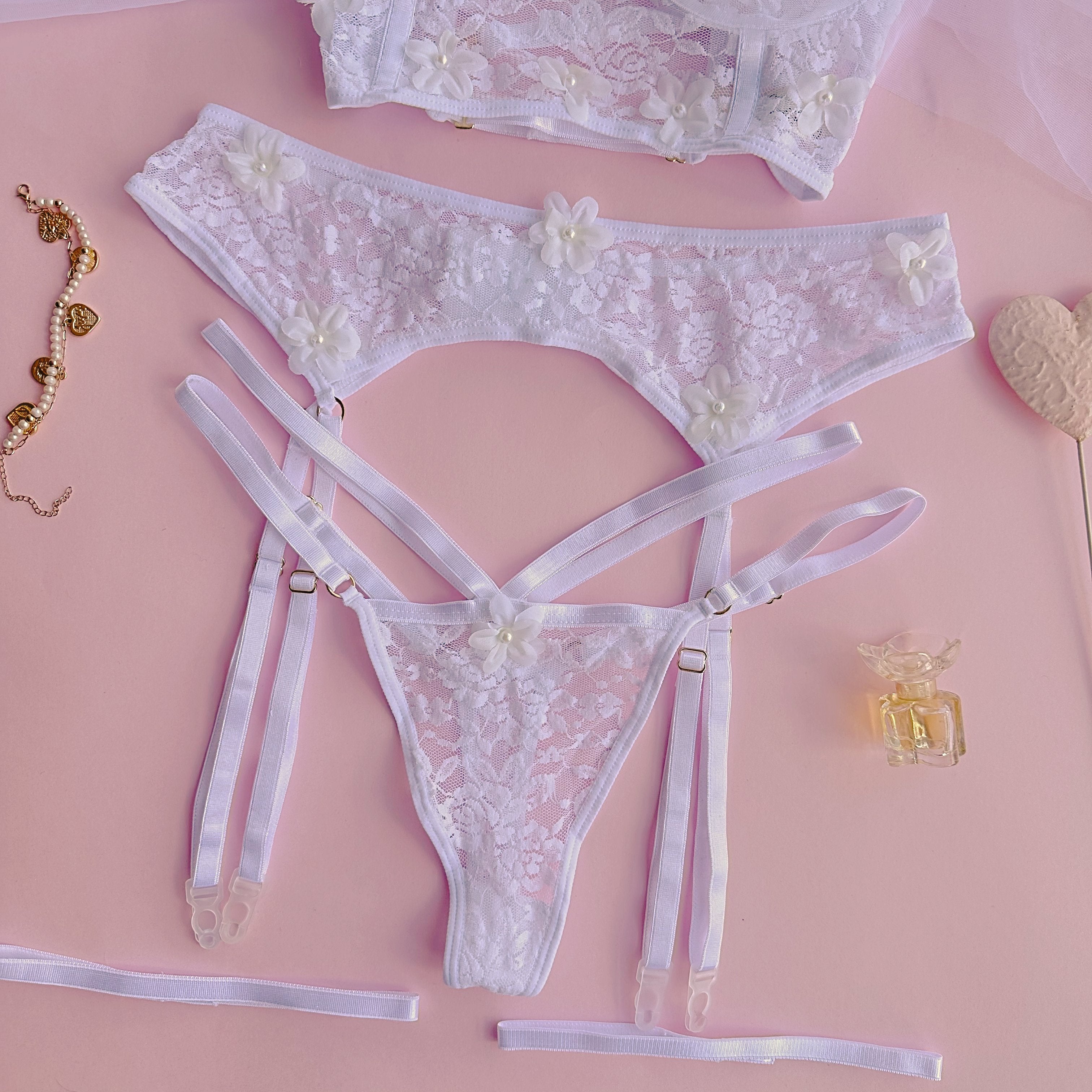 Set Floral Blanco