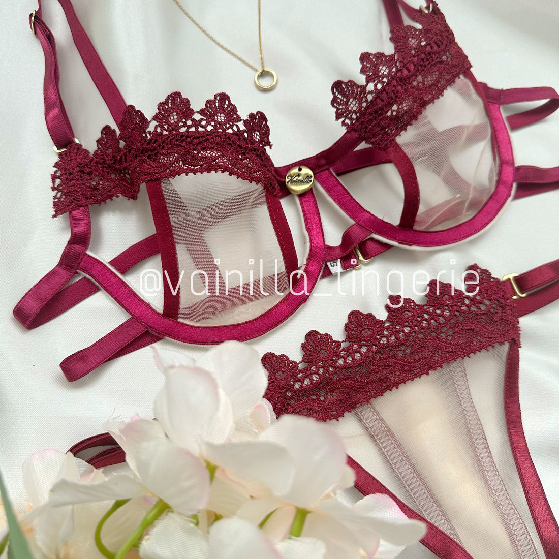 Set Aplique Vinotinto