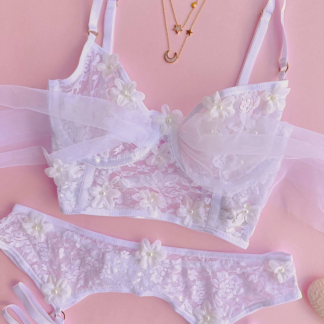 Set Floral Blanco