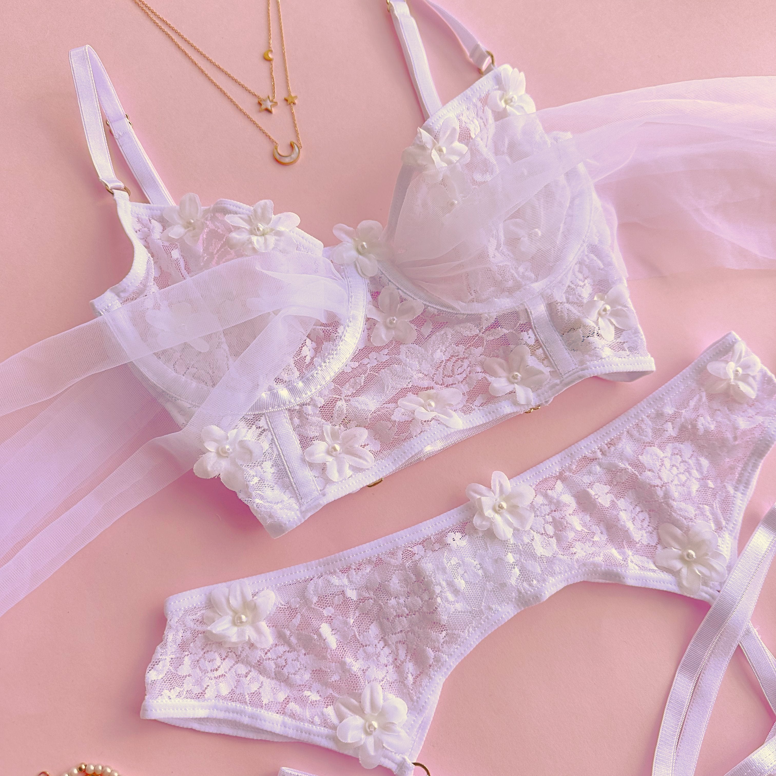 Set Floral Blanco