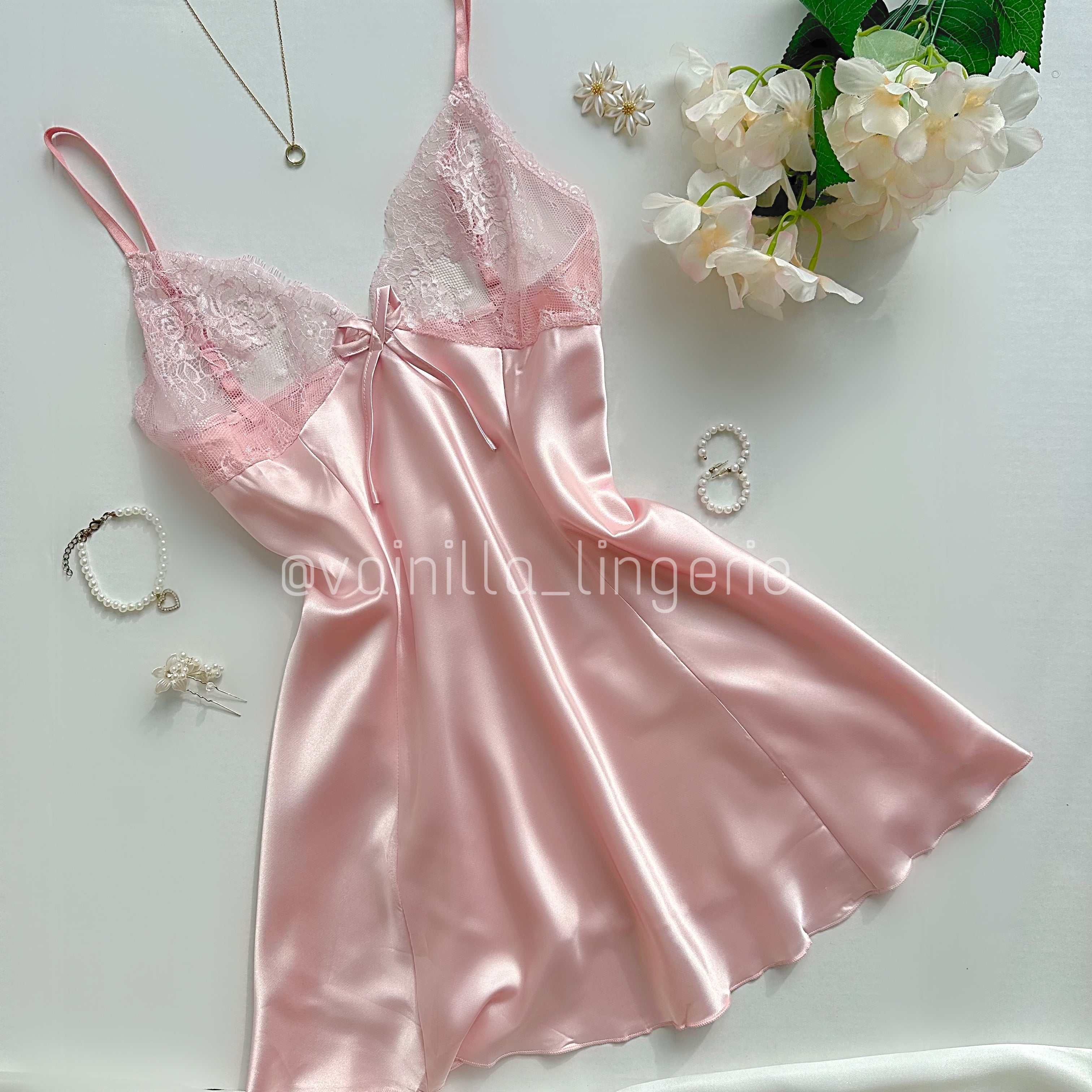 Pijama Ana Rosado Satín