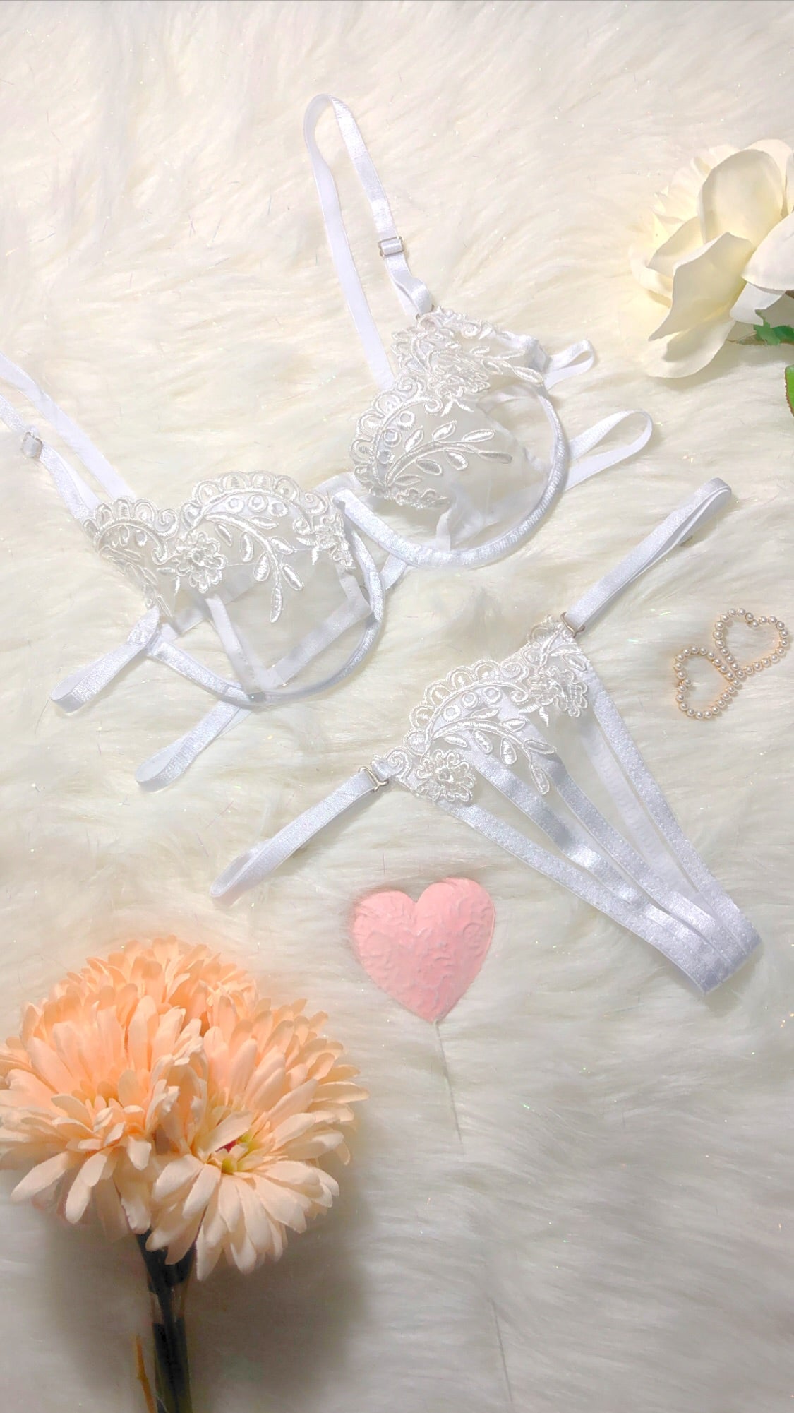 Set Aplique Blanco
