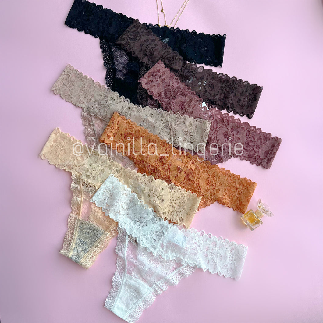 Pack x 7 Tangas en Encaje