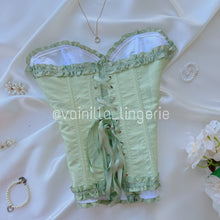 Cargar imagen en el visor de la galería, Corset Princesa Verde Claro Tiana
