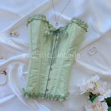 Cargar imagen en el visor de la galería, Corset Princesa Verde Claro Tiana
