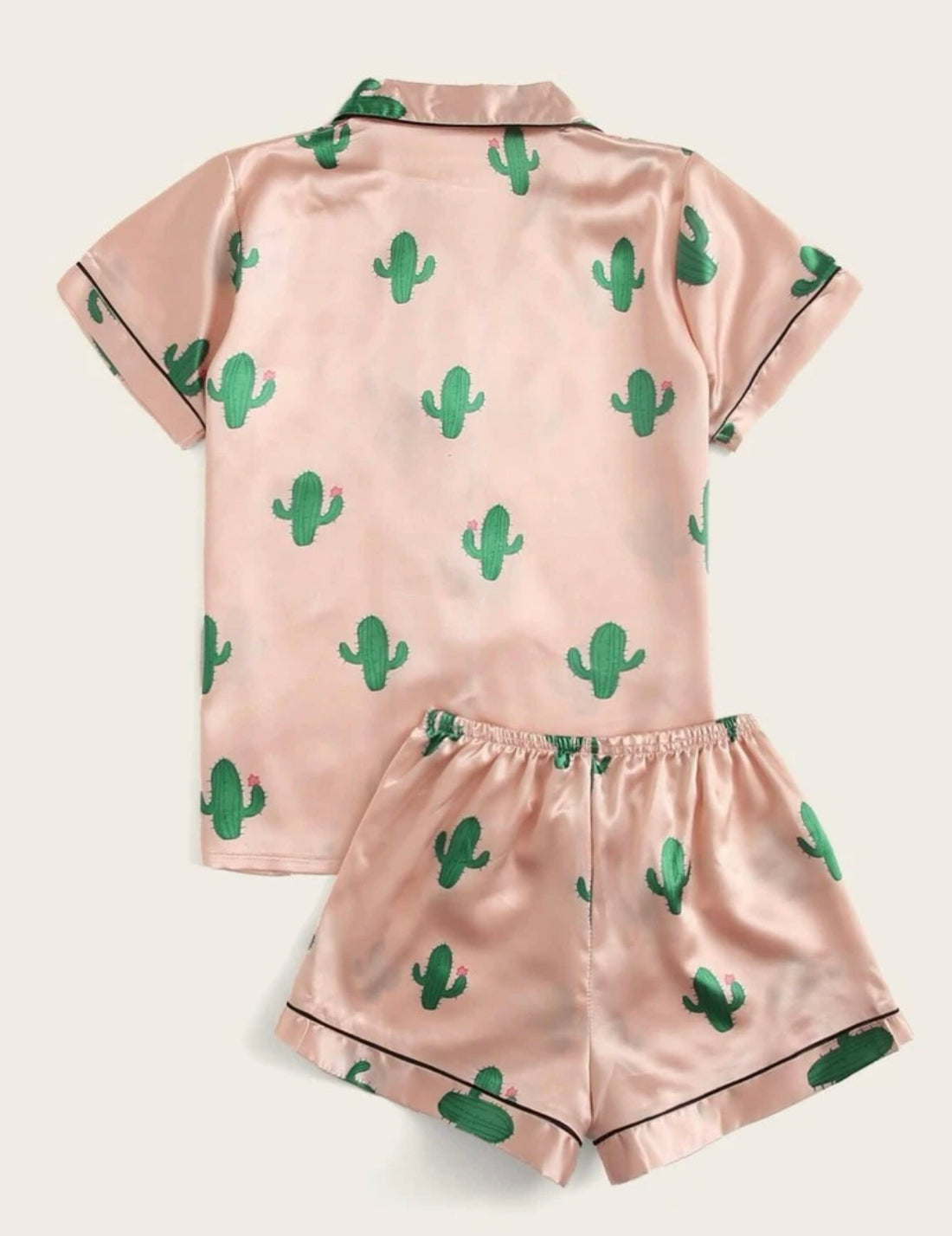 Pijama satín cactus