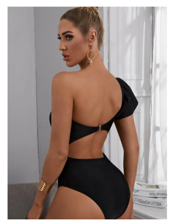 Vestido de Baño Enterizo Bolero Negro