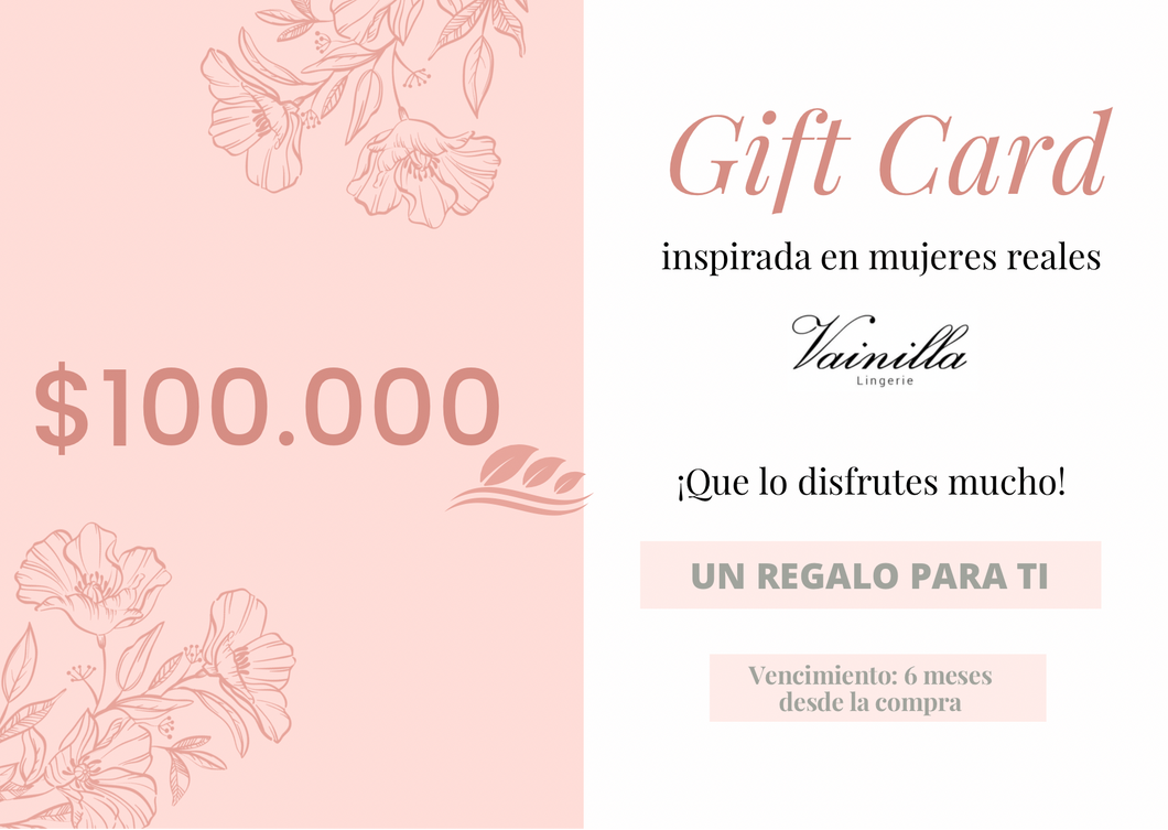 Tarjeta de Regalo $100.000